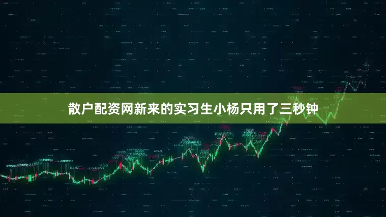 散户配资网新来的实习生小杨只用了三秒钟